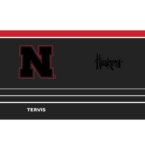 Tervis Traveler Nebraska Cornhuskers - Night Game Triple Insulated Tumbler Travel Cup Keeps Drinks Cold & Hot, 20oz, Stainless Steel