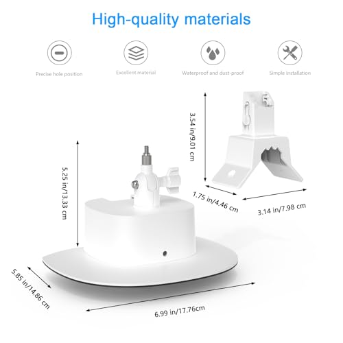 Waterproof Outdoor Sun Rain Shade Shield Cover with Adjustable Corner Mount Bracket for eufy Security 4G LTE Cam S330 Camera,ABS Material All-Round Camera Protective Case (Corner Mount Bracket)