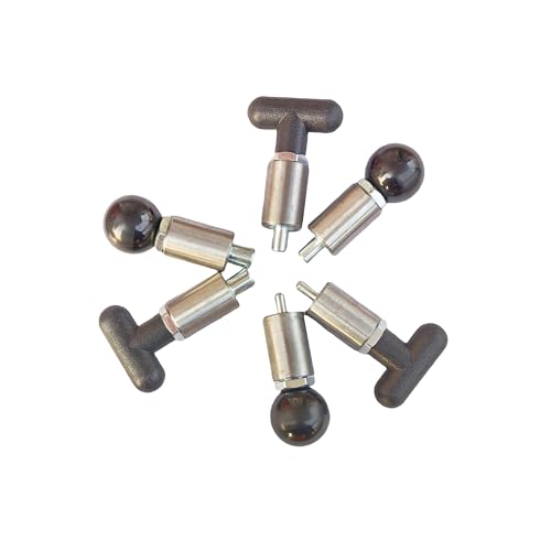 ZRuiYFFS 1/4-inch handle locking spring-loaded pull pins with black lever knob and welded steel body, 2-pack