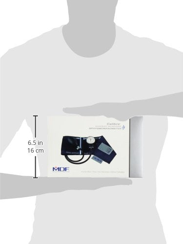 [Australia - AusPower] - MDF Instruments, Calibra Aneroid Premium Professional Sphygmomanometer, Blood Pressure Monitor with Adult Cuff & Carrying Case, Lifetime Calibration, White Dial, Black Cuff, MDF808M11 