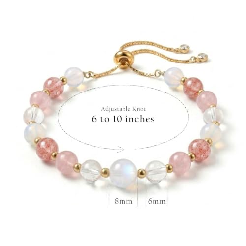 Healing Crystal Moonstone Bracelets for Women, Protection Jewelry Gifts