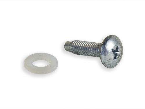 RackGold 10-32 zinc cage nuts and screws with washers, 50-pack for server rack mounting