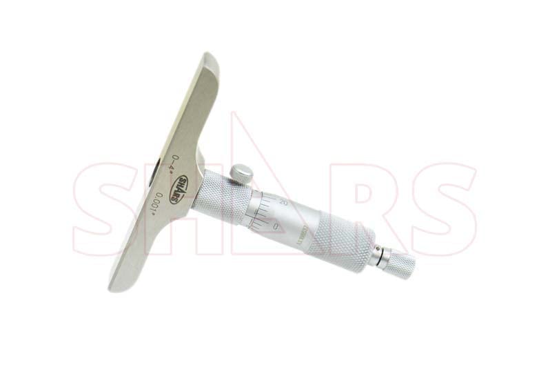 Shars 0-4" Depth Micrometer 303-2501 P) 0-4" x 4" Base 303-2501