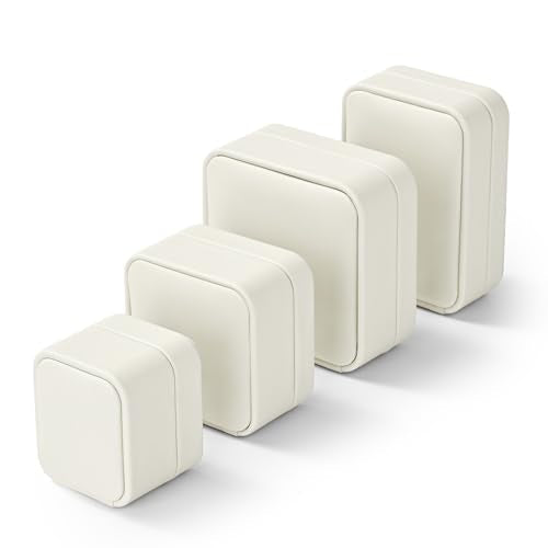Oirlv Leather Jewelry Set Box Big Necklace Storage Case Jewelry Gift Box Creamy-white Big Necklace Box