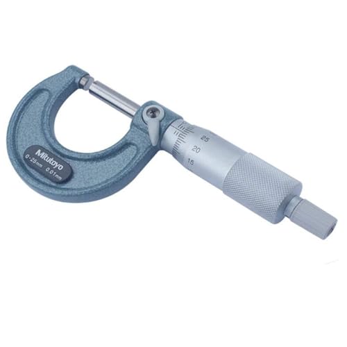 Mitutoyo 103-137 0-25mm outside micrometer with 0.01mm resolution and ratchet stop