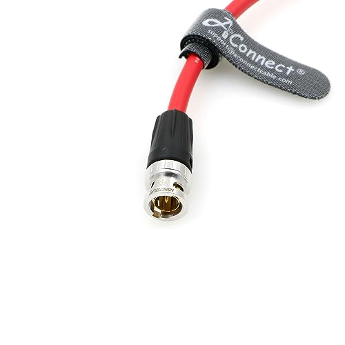 12G HD BNC SDI BNC Cable Orignial Neutrik BNC Male to Male 75 Ohm Coaxial Cable for 4K Video Camera (Red 1M) Red