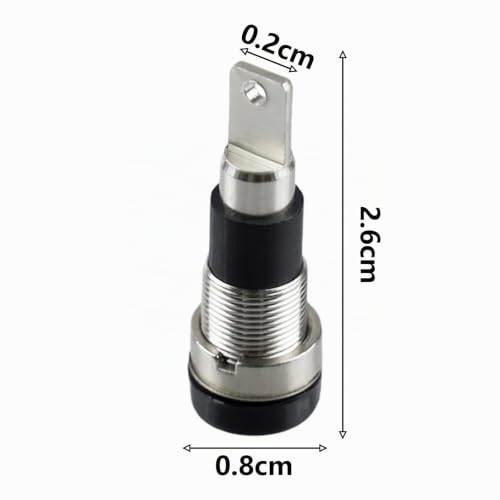 Pack of 12 Banana Socket 4 mm - Banana Plug Socket for 4 mm Plug - Red & Black (6 Pieces) - Banana Plug Connection Socket Max. 10A - 29 x 10 mm - Insulated & Conductive