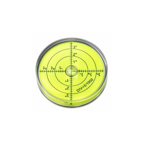 60 mm Round Precision Bullseye Spirit Level with Scale, Circular Spirit Level for Horizontal Alignment of Camera, Tripod, Scales, Gauges and Machines - Compact, Portable, Crystal Clear