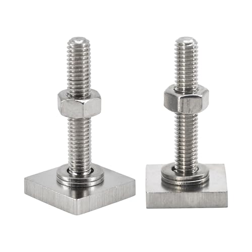 UTwaySteelPro M8x25 stainless steel T track adapter bolts with nuts, washers, and square sliding blocks for roof racks