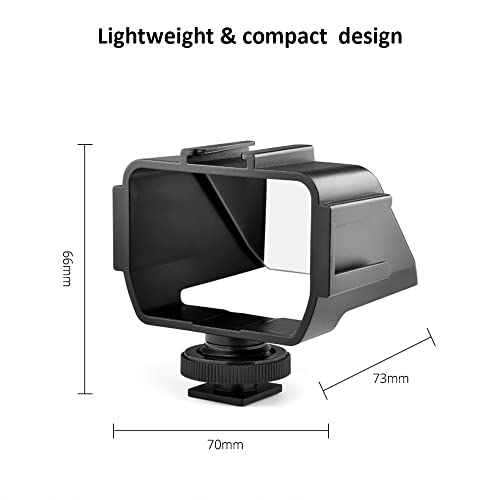 Camera Vlog Selfie Flip Screen, Easy Hood Cold Shoe Mic Light Mount Adapter