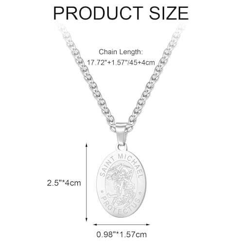 Dainty Cross Necklace for Women, 18K Gold Plated Crucifix Necklace Gift for Christian First Communion Confirmation Baptism Mother's Day silver