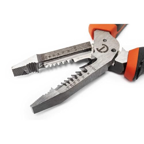 Crescent 8-inch heavy-duty wire stripper with ergonomic handles and precision stripping jaws