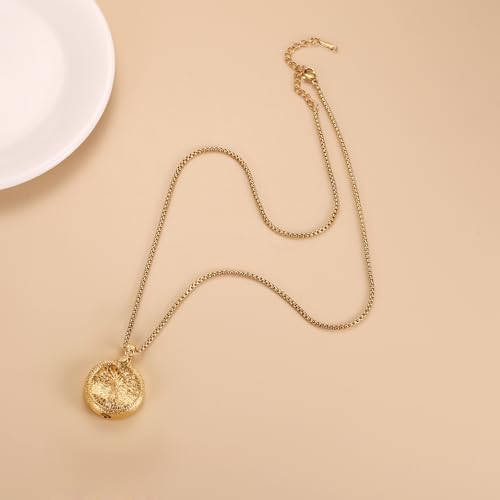 Memorial Urn Necklace For Men Nordic Viking Ouroboros Tree Of Life Cremation Necklace For Human Ashes Stainless Steel Gold