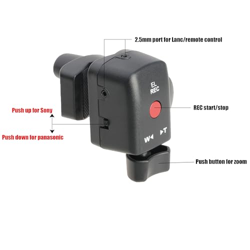 FOTGA Lanc Camcorder Zoom Remote Control Video Recording Controller 2.5mm Jack for Sony HXR-NX800 PXW-Z200 190P 150P 198P VX2200E FX1000E for Panasonic HC-X1500 HC-X20 HC-X2 180 HVX203 Camera