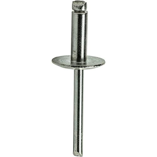 Fastenere large flange stainless steel blind rivets, 3/16 x 1/4 inch, open-end 6-4 grip, 25 pack