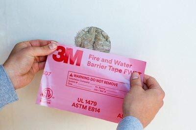 3M Fire and Water Barrier Tape FWBT4, 4 in x 75 ft, 1 roll