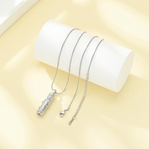 Sunflower Urn Necklace Cremation Jewelry Memorial Ash Necklace Silver