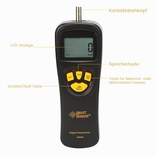 Walfront Smart Sensor Digital Speedometer, 0.5~19999 Digital Tachometer Speed Digital Photo Speedometer with LCD Backlight, Digital Handheld Speedometer