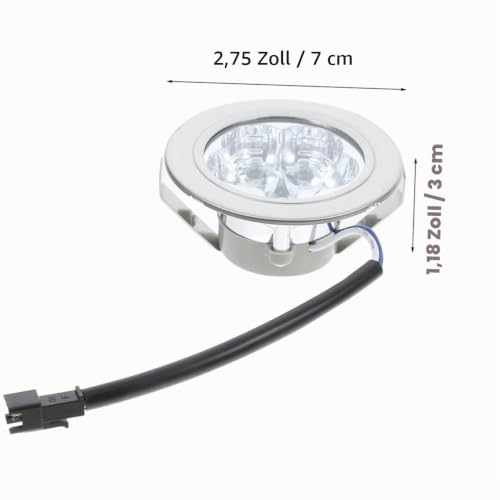 LED Cooker Hood Lamp DC Operation Energy Efficient Kitchen Lighting Replacement Lamp for Range Hoods Easy Assembly Compact Design 7.00 x 7.00 x 3.00 cm