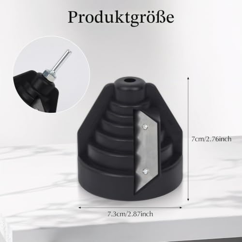 Plastic Pipe Chamfer Tool, Pipe Deburring Tool for 20, 25, 32, 40, 50, 63 mm Plastic Pipes, Pipe Deburrer, Deburring Tool for PVC, PP, PE Pipes, with Drill Connection for Hand Drill