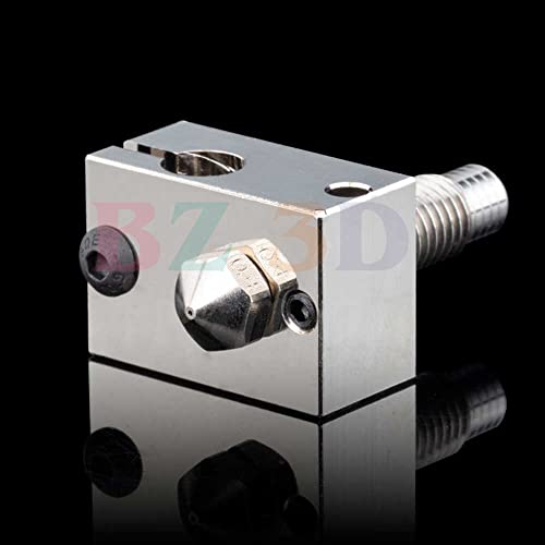 2PCS V6 Plated Copper Heater Block,Prusa i3 MK2,MK2.5,MK3,MK3S+ 500℃ High Temperature PT100 V6 Heating Block With Silicone Socks for V6 Hotend,V6 Heatbreak,Heatsink,V6 Nozzles. 2pcs Plated Copper