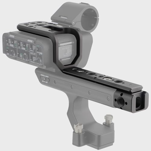 Leftfoto Handle Extension Rig Compatible with XLR Handle Unit for Sony Camera FX3 FX30,Extension Bracket Grip with Cold Shoe,NATO & 1/4"-20 and 3/8"-16 Threads