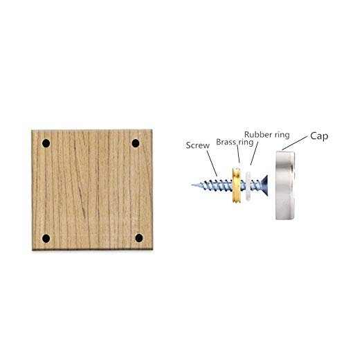 [Australia - AusPower] - 20Pcs Decorative Mirror Screws, Stainless Steel Screw Cap/Cover 16mm for Fasteners, Sign/Advertising Hardware, Nails, Construction, Tea Tables, Wardrobes Glass Furniture 3/5inch 