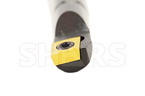 [Australia - AusPower] - Shars 1/2" Indexable Boring Bar Left Hand with CCMT Insert 7" Length 404-2479 P] 1/2" x 7" 404-2479 
