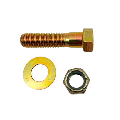 Quantum Forge 7/16-14 x 1-3/4-inch Grade 8 hex bolts with flat washers and nylon lock nuts, 10-pack