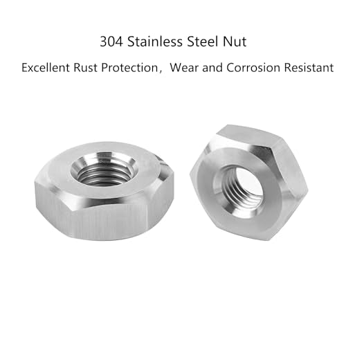 YiKaiEn 20-pack D-series D-type panel mount screw and nut set in 304 stainless steel