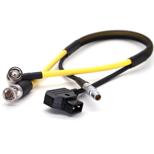 D-Tap to 0B 2 Pin Male Power and SDI Video Cable for Teradek Bond SmallHD Monitor Z CAM E2 Camera DJI Ronin ARRI