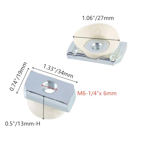 Bitray 1/4"-20 strut channel cone nut, Unistrut hardware twirl nut for DIY projects