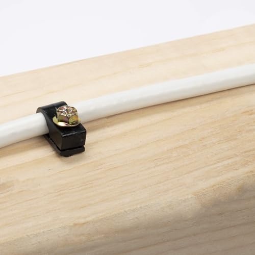 THE CIMPLE CO ribbed plastic conical drywall anchors with black cable screw clips, 50 pack