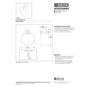 Delta Ashlyn (1-Pack) Hand Towel Holder Venetian Bronze Towel Racks for Bathroom Wall Round Towel Ring Holder for Bath Towel Hanger for Kitchen, Bathroom Accessories 76446-RB