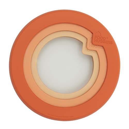 Food Huggers Replacement Lids for Glass Storage Containers | Silicone & Glass Lids that Don’t Crack | Fits Most Round Container Brands & Bowls | 100% Plastic Free | 3 Lid Set (XS,S,M), Terracotta 3 Lid Set (XS,S,M)