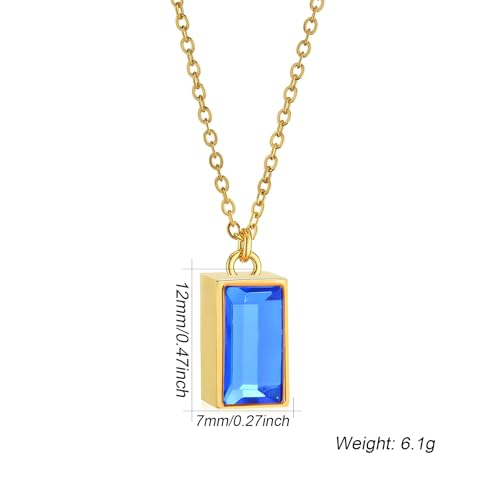 Mini Cube Urn Necklaces Cremation Jewelry for Ashes for Women Men Cremate Urn Locket for Human Ashes Holder Memorial Jewelry with Crystal Front Gold Blue