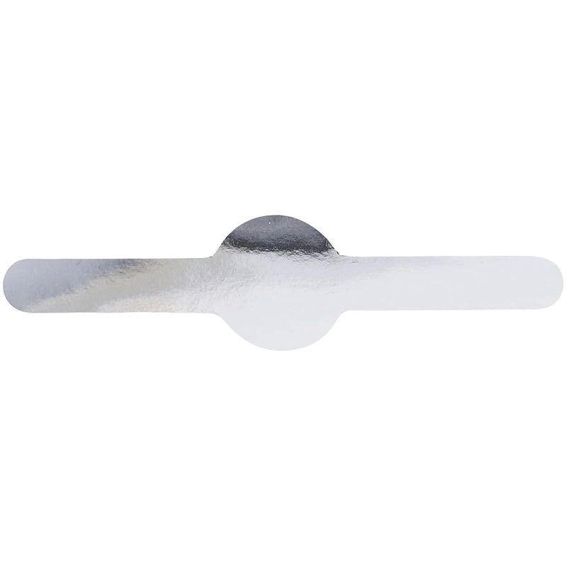 Pre-Roll Tube Silver Metallic Tamper Labels, 0.6 x 2.5 Inches 500 Total Labels