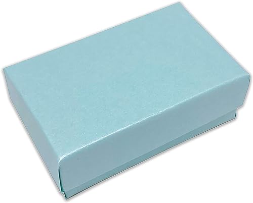TheDisplayGuys 100 Cardboard Jewelry Gift Boxes with Inserts - Turquoise Pearl Teal 2.62x1.62x1 Inch (Pack of 100) 2.6" x 1.6" x 1.0" (#21)