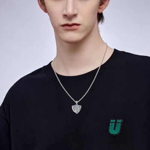 URONE St. Michael Locket Necklace 925 Sterling Silver Saint Michael Locket Pendant Necklace Saint Amulet Religion Jewellery Gifts for Men Women
