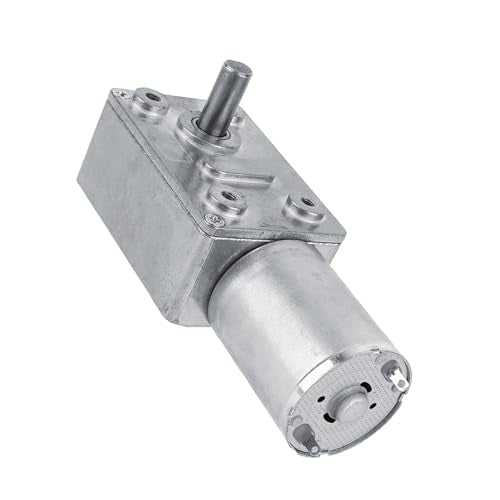 FTVOGUE Gear Motor DC12V 5 RPM Self-Locking | Motor with vertical outlet shaft, automatic lock, CW/CCW, for window drive and door opener 5RPM