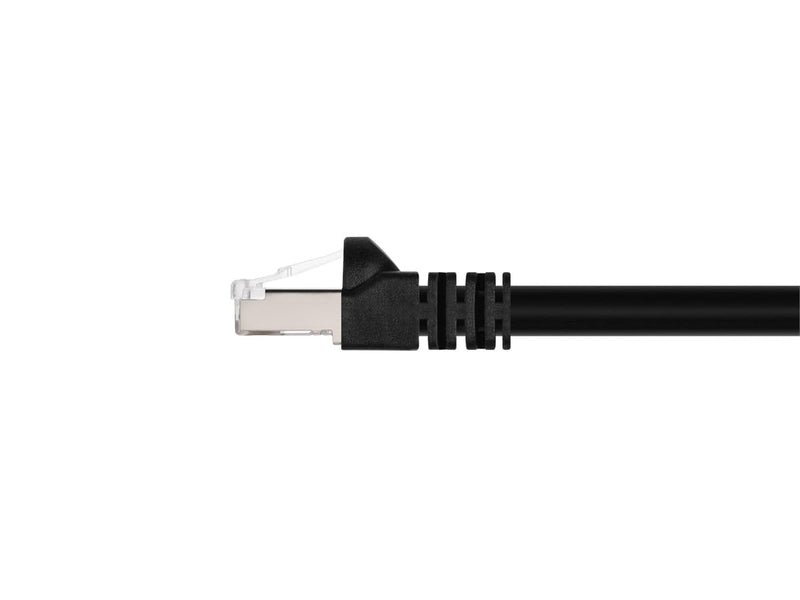 Monoprice Cat6A 50ft Black Patch Cable Double Shielded (S/FTP) 26AWG 10G Pure Bare Copper Snagless RJ45 Fullboot Series Ethernet Cable 50 Feet