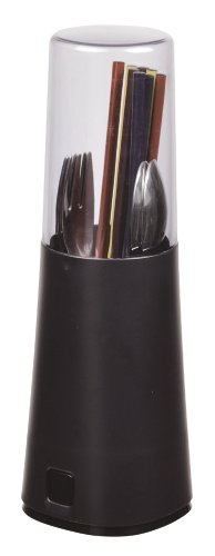 Pearl Metal HB-504 Chopsticks Holder with Lid, Black, Clove, Made in Japan black (black 19-3911tcx)