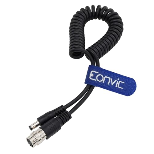 12 Pin Female Hirose to 12V DC Coiled Power Cable for GH4 B4 2/3" Fujinon Canon Nikon Camera Lens