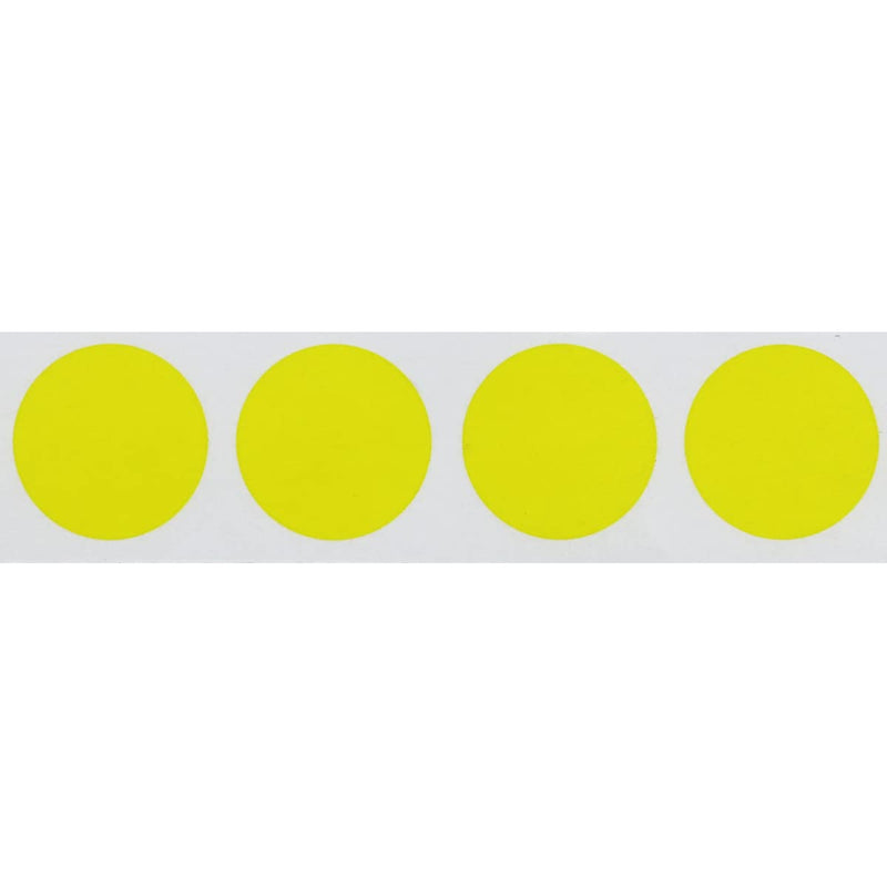 Yellow 3/4" Inch Transparent Color Coding Labels, 500 Total Adhesive Stickers On A Roll, Ideal for Planners, Journals, Mailing Seals and Crafting Ideas Yellow
