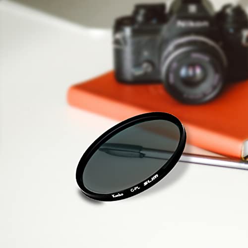 Kenko Camera Lens Effect Filter Smart C-PL 58mm, for Landscape, Adjust Contrast and Saturation, Removes Diffuse Reflection of Light, Low-Profile, 358993