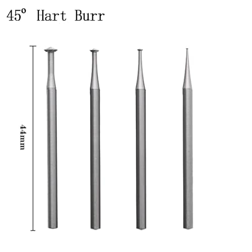 12-piece Luo ke 45° hart cutting burr set with 3/32-inch shanks for lapidary tools