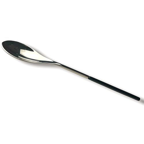 Premium Quenelle Spoon (Roche Spoon)- Heavy Duty Brass Metal Finish for Pastry Chef, Ideal for Sorbets and Fine Plating (Light Gold) Light Gold