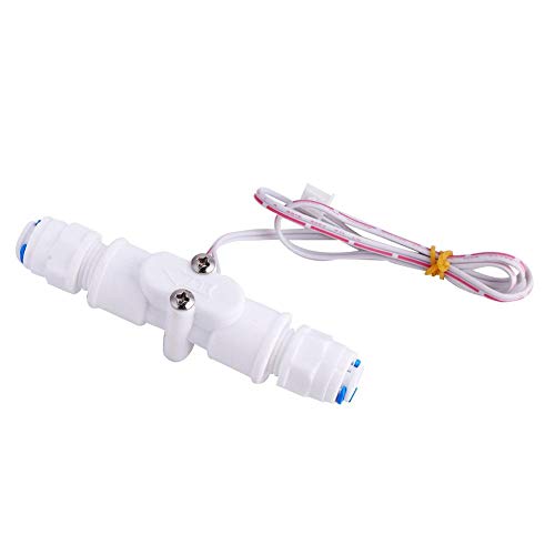 Jadeshay Water Flow Sensor G1/4, Water Flow Switch Healthy Precise Water Flow Sensor PE Water Switch 0.5-10L Measuring Range