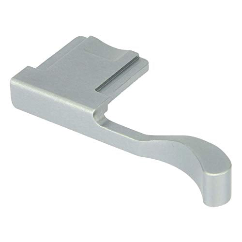 Haoge LH-X54W and THB-X2S Square Metal Lens Hood and Metal Hot Shoe Thumb Grip for Fujifilm Fuji X100V Camera Accessories Silver