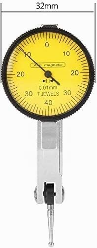 Dial Indicator with Magnetic Holder 0~0.8 mm Magnetic Measuring Tripod with Dial Gauge Metal Flexible Strong Magnetic Base Holder + Lever Dial Indicator Shockproof